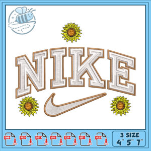 Nike Sunflower Embroidery Design