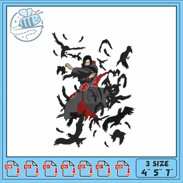 Ninja Embroidery Design for Stylish Projects 4x5x7