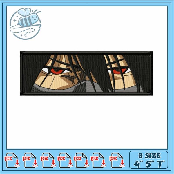 Ninja Eyes Embroidery Design for Creative Projects