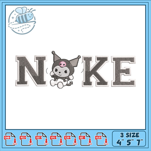 Noke Embroidery Design Kuromi 3 Sizes