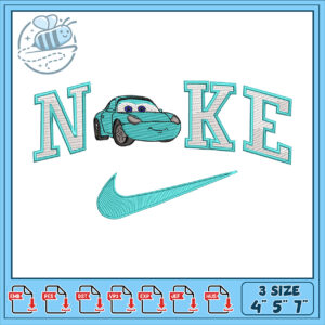 Noke Embroidery Design with Car