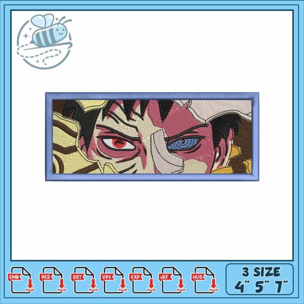 Obito break mask art embroidery, obito from naruto​​​​ embroidery