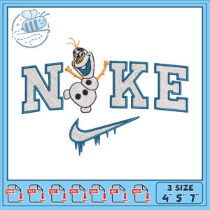 Olaf Nike Embroidery Design