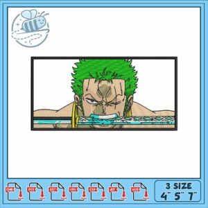 One piece zoro art embroidery