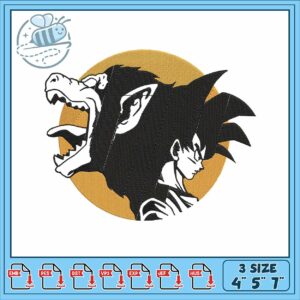 Oozaru goku art design embroidery