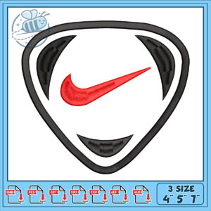 Option 1 (61 characters)  Nike Swoosh Embroidery Design 3 Sizes 4-7 Inch