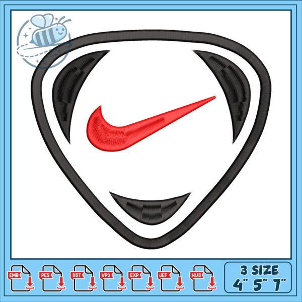 Option 1 (61 characters)  Nike Swoosh Embroidery Design 3 Sizes 4-7 Inch