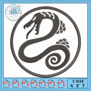 Pecados capitales snake embroidery