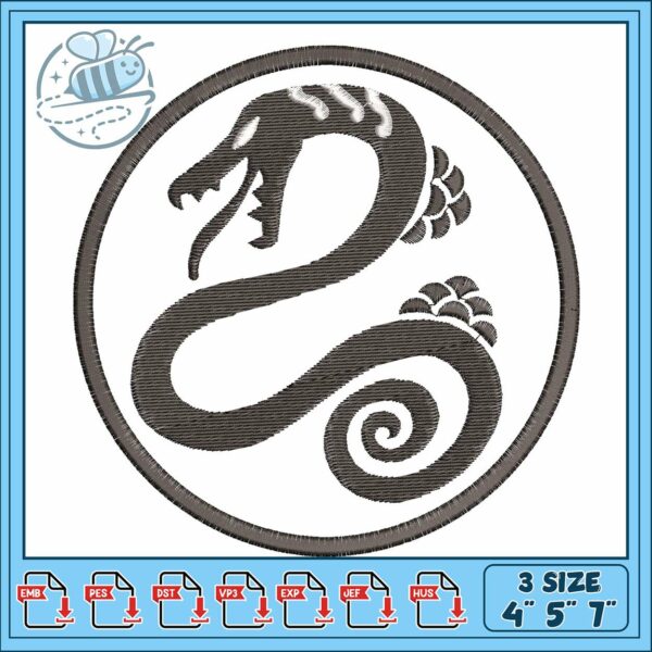 Pecados capitales snake embroidery, pecados capitales​ embroidery