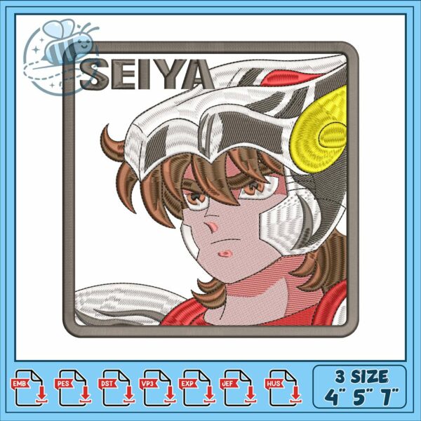 Pegasus seiya art design embroidery, pegasus seiya​ embroidery