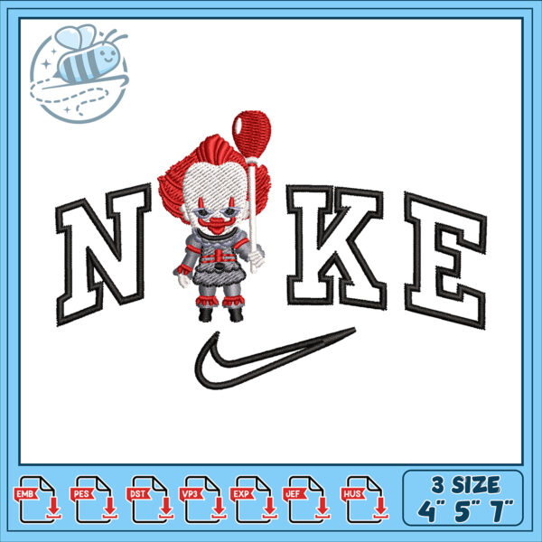 Pennywise Nike Embroidery Design