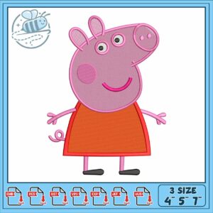 Peppa pig design embroidery