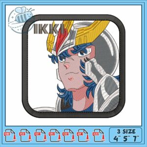 Phoenix ikki face design embroidery
