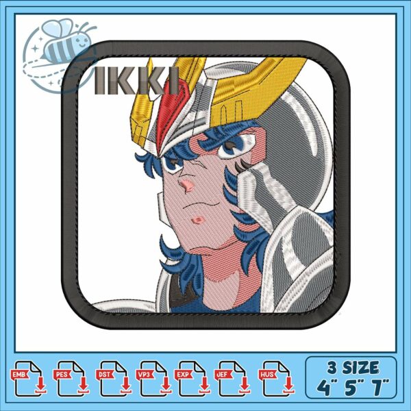 Phoenix ikki face design embroidery, phoenix ikki​ embroidery