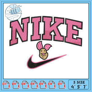 Piglet Nike Embroidery Design