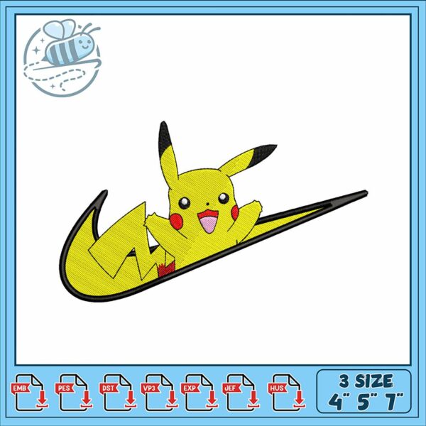 Pikachu Embroidery Design for All Skill Levels