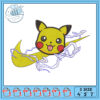 Pikachu Embroidery Design in Three Sizes Available