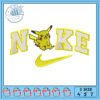 Pikachu Nike Embroidery Design 4x5x7 Inch