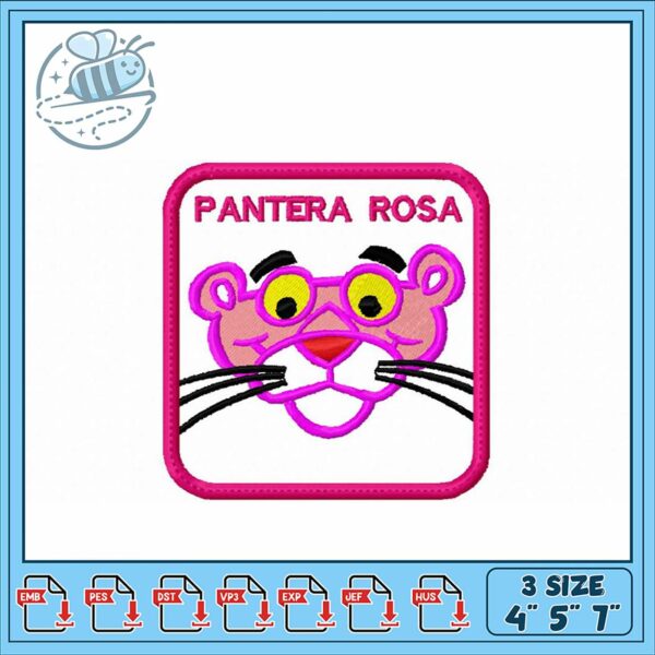 Pink Panther Embroidery Design for Unique Projects