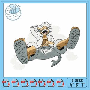 Playful Cartoon Character Embroidery Design File