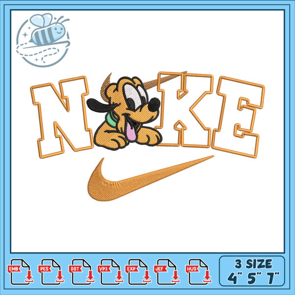 Pluto Nike Embroidery Design