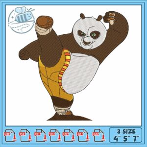 Po bear cartoon embroidery