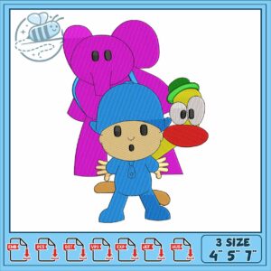 Pocoyo design art embroidery