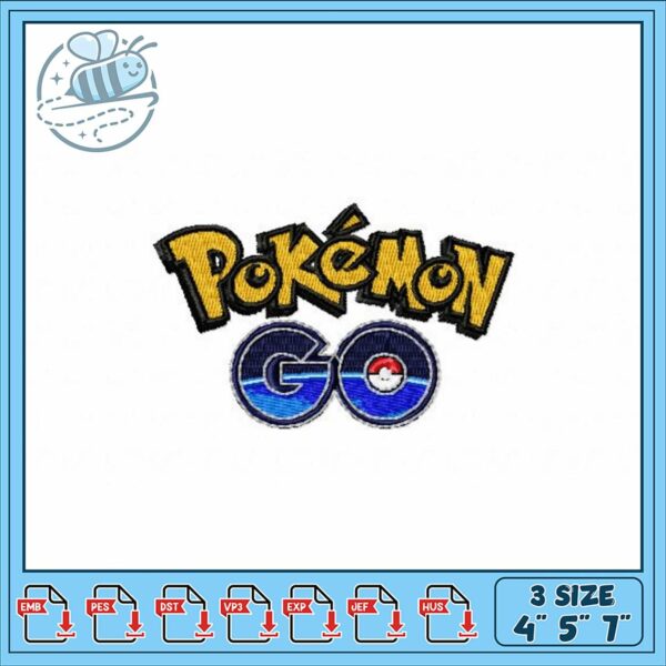 Pokémon Go Embroidery Design for Creative Projects