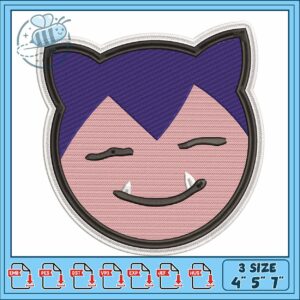 Pokemon face art embroidery