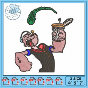 Popeye design art embroidery