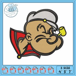 Popeye design head embroidery Popeye design head embroidery