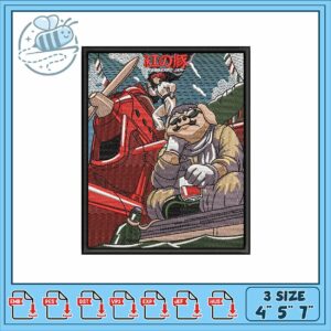 Porco rosso art design embroidery
