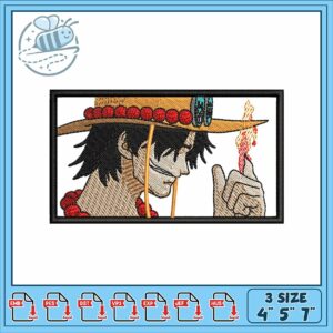 Portgas d ace art design embroidery