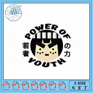 Power of Youth Embroidery Design for Crafts