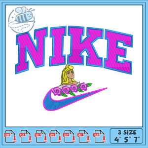 Princess Nike Embroidery Design