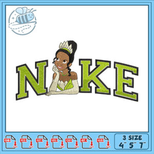 Princess Tiana Name Embroidery Design