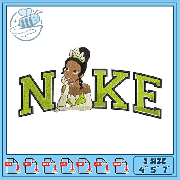 Princess Tiana Name Embroidery Design