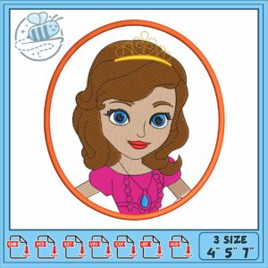 Princess sofia design embroidery