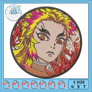 Rengoku demon slayer embroidery Rengoku demon slayer embroidery