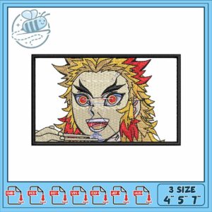 Rengoku eat art design embroidery