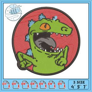 Reptar cartoon embroidery