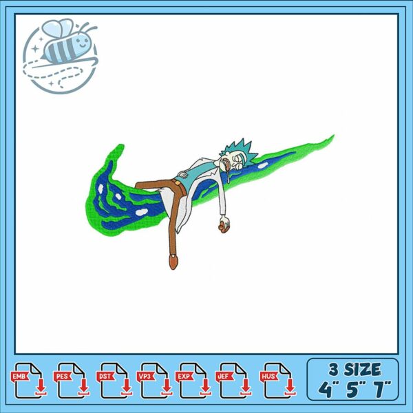 Rick Sanchez Embroidery Design for Unique Projects