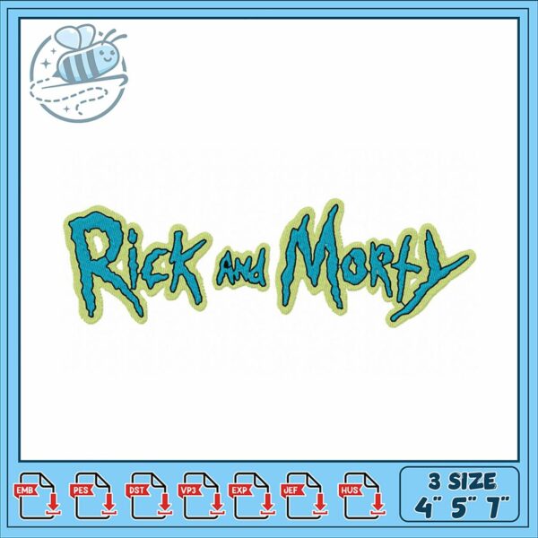 Rick and Morty Embroidery Design for Crafting Fun