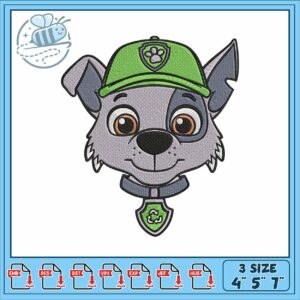 Rocky dog patrol embroidery
