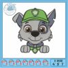Rocky dog patrol embroidery, paw patrol dogs​ embroidery
