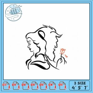 Romantic Couple Embroidery Design for Home Decor