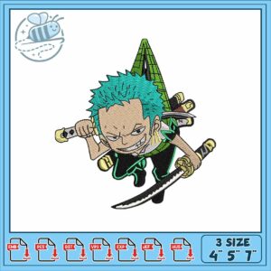 Roronoa zoro design embroidery