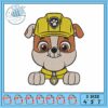 Rocky dog patrol embroidery, paw patrol dogs​ embroidery