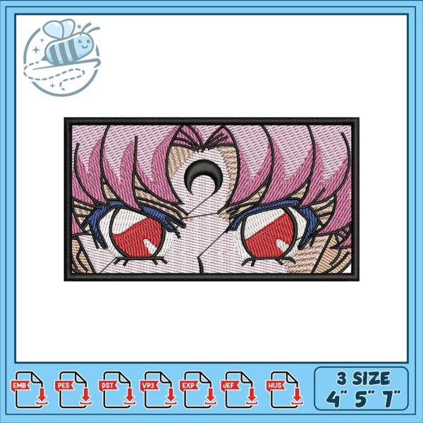 Sailor moon eye embroidery, sailor moon embroidery