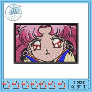 Sailor moon pink embroidery